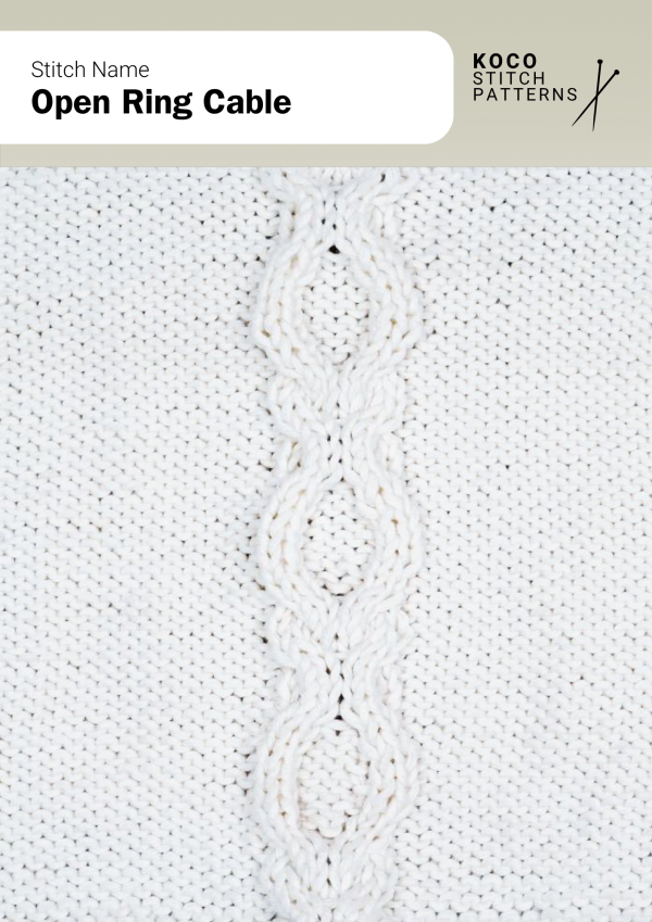 Handknit cable rings with open centers, creating airy designs that balance structure and lightness