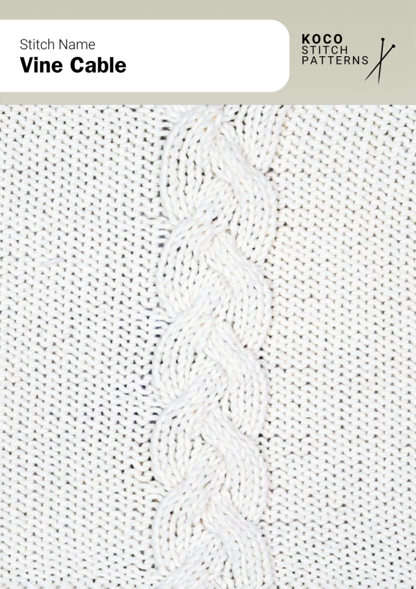 Flowing handknit cables arranged like climbing vines, ideal for scarves, throws, and botanical knits