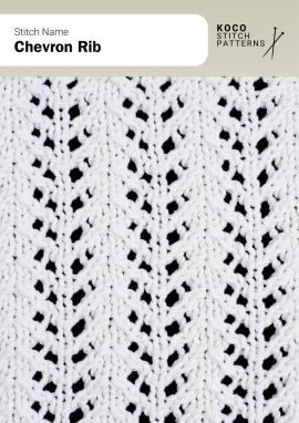 Zigzag ribs form a bold chevron texture that adds rhythm and stretch to modern knit designs Close-up of the Chevron Rib handknit stitch pattern showing vertical zigzag ribs in white yarn, forming a repeating chevron texture ideal for ribbed knitwear and textured cable stitch designs