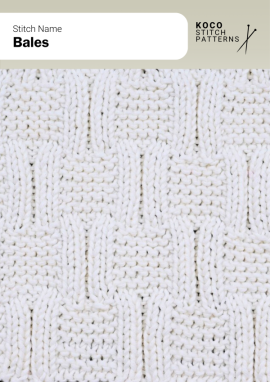 Bold vertical and horizontal panels create a structured bale-like formation with clean, architectural texture Handknit fabric featuring a repeating grid of raised vertical columns and textured blocks, creating a structured bale-inspired pattern