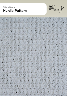 Compact textured blocks arranged in tight repeats add a firm, tidy structure to the fabric Handknit sample featuring small repeating textured blocks in a tight grid, forming a classic hurdle-style pattern