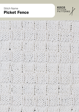 Slim vertical bars and tidy horizontal lines create a clean picket-fence grid with gentle structure Handknit sample featuring repeating rectangular blocks outlined by slim vertical and horizontal ridges, creating a picket-fence style pattern