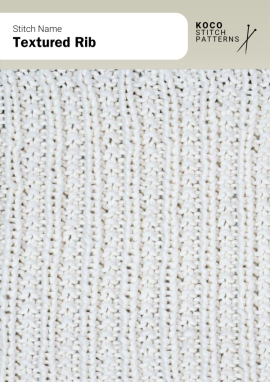 Slim vertical ribs with subtle surface texture add clean definition and gentle depth Handknit fabric showing narrow textured vertical ribs arranged in tidy columns
