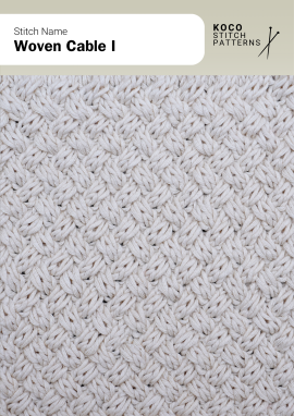 Interlaced cables create a woven effect, adding rich texture and visual depth Handknit woven cable pattern with tight, interlocking cable loops